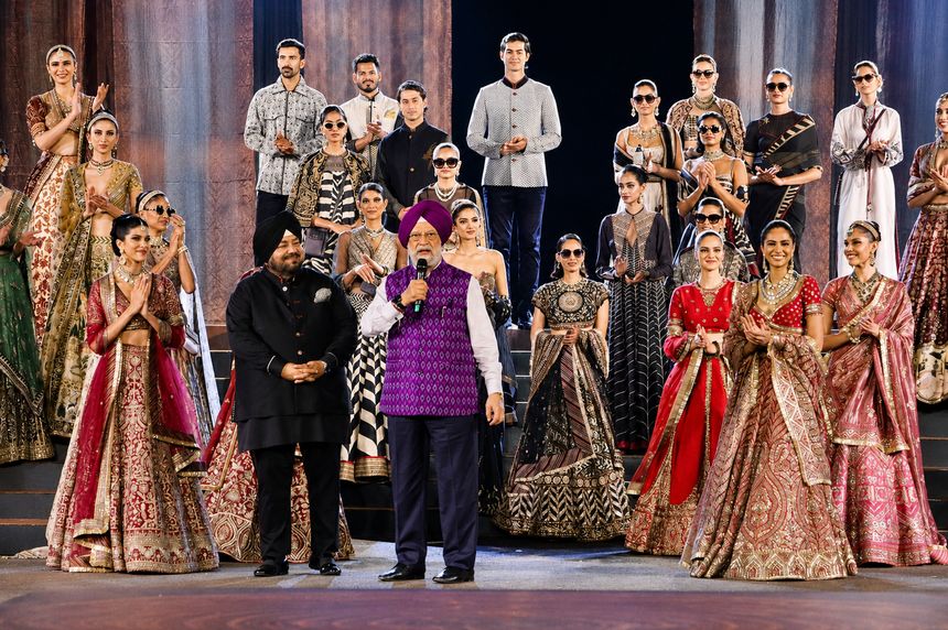 A fashion showcase on the stage at UBCC