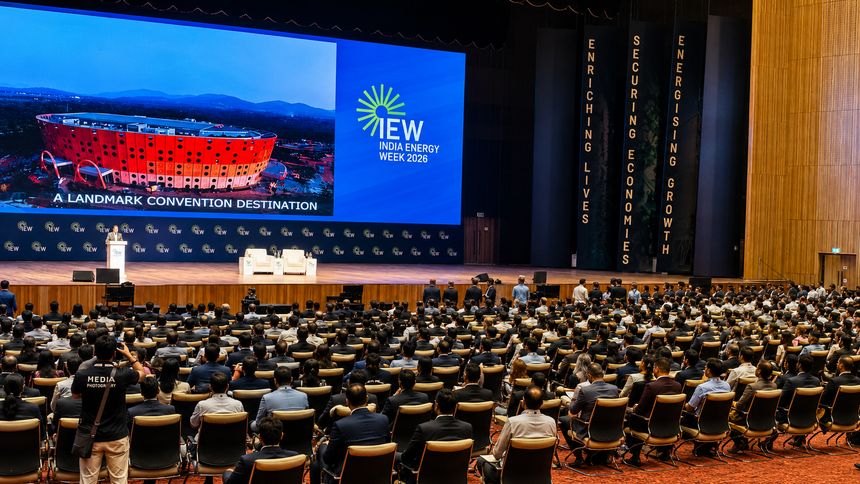A plenary session during India Energy Week at UBCC