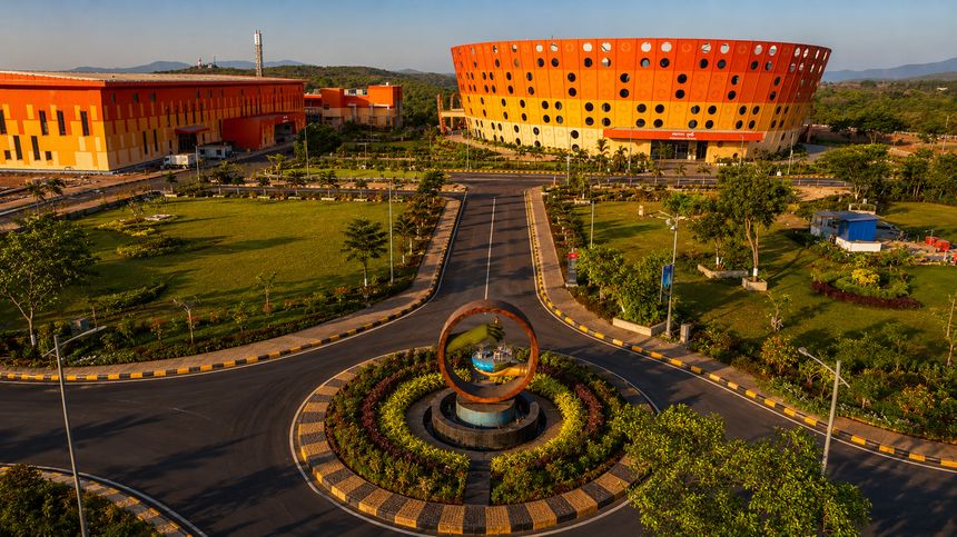 Aerial view of the integrated UBCC campus
