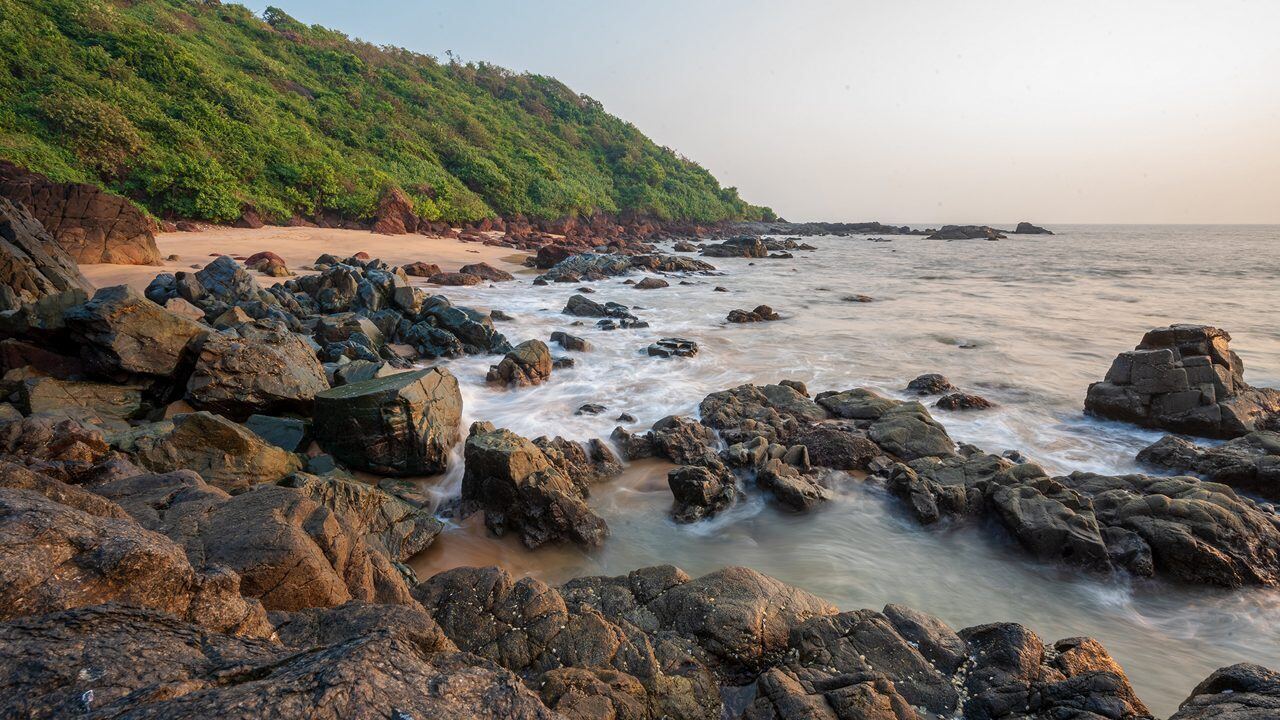 The South Goa coastline at sunset