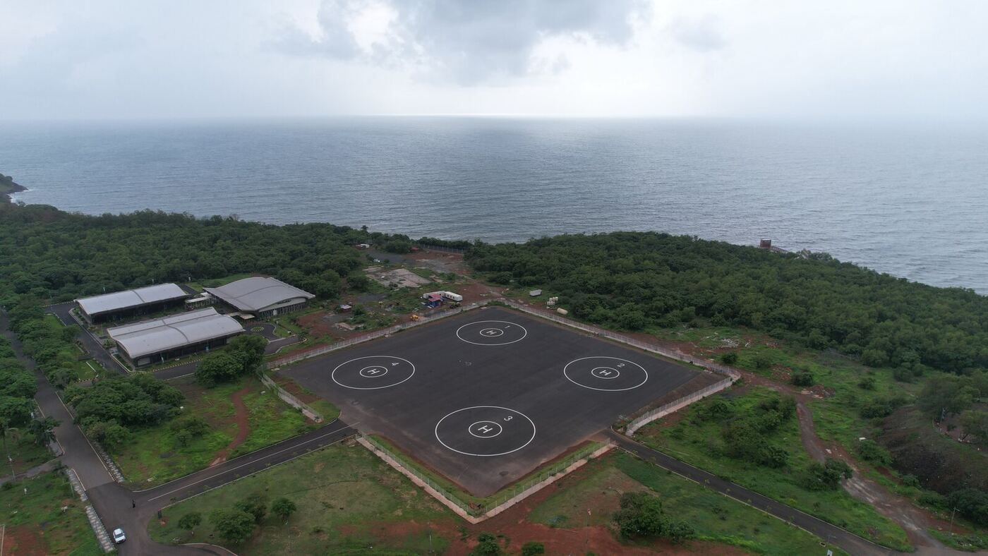 The helipad at the UBCC campus
